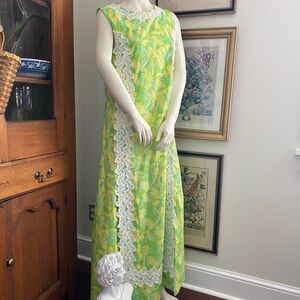 Vintage 1970s The Lilly by Lilly Pulitzer Green and Yellow Maxi Dress